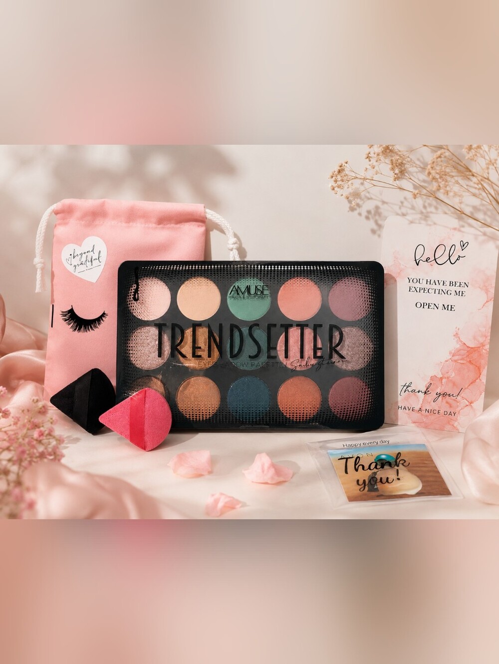 Amuse Trendsetter Eyeshadow Palette Pink Green Teal